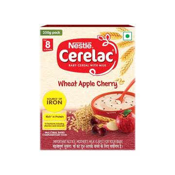 Nestle Cerelac With Milk, Wheat Apple Cherry Baby Cereal (From 8 to 24 Months)
